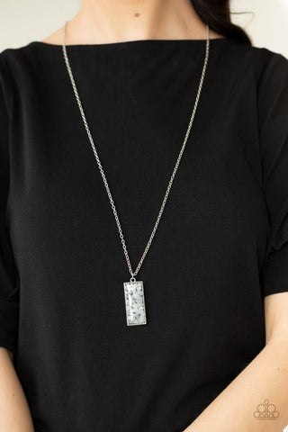 Retro Rock Collection White Paparazzi Necklace