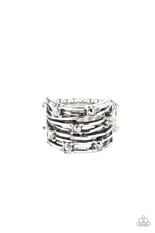 Revved Up Radiance Silver Paparazzi Ring