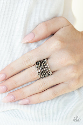 Revved Up Radiance Silver Paparazzi Ring