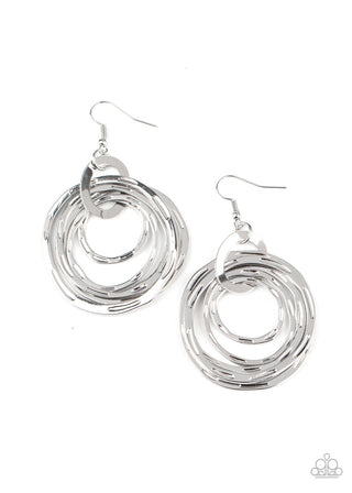 Ringing Radiance Silver Paparazzi Earrings