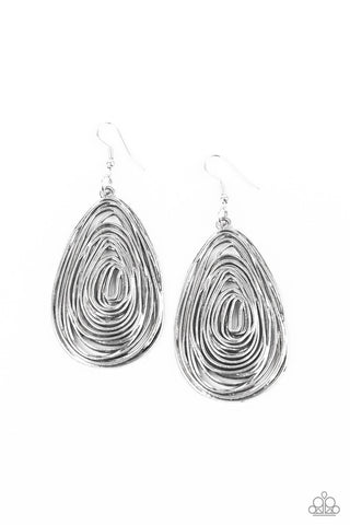 Rural Ripples Silver Paparazzi Earrings