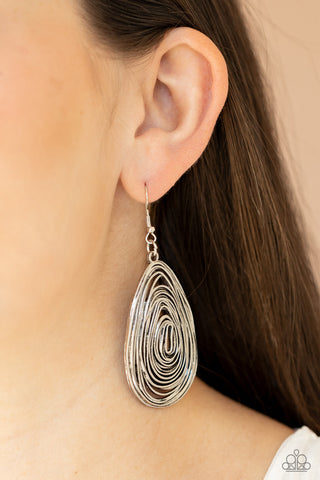 Rural Ripples Silver Paparazzi Earrings