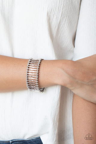 Rustic Rebellion Silver Paparazzi Bracelet