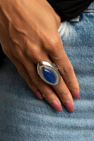 Sahara Seer Blue Paparazzi Ring