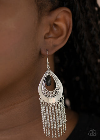 Scattered Storms Black Paparazzi Earrings