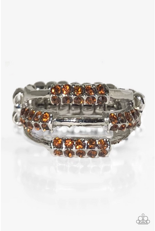 Glitter-Topia Orange Paparazzi Ring