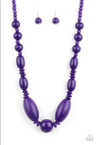 Summer Breezin Purple Paparazzi Necklace