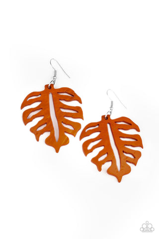 Shake Your PALMS PALMS Orange Paparazzi Earrings