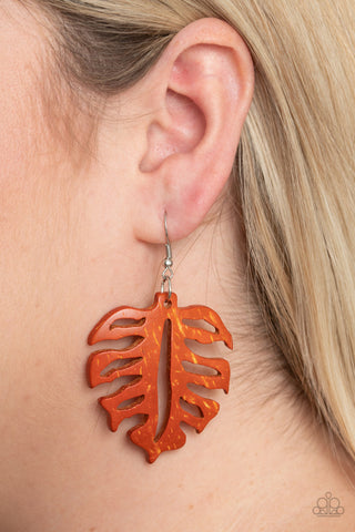 Shake Your PALMS PALMS Orange Paparazzi Earrings