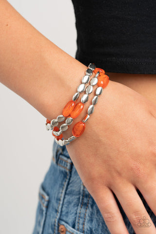 Sorry to Burst Your BAUBLE Orange Paparazzi Bracelet