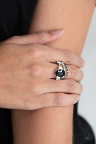 Spectacular Sparkle Black Paparazzi Ring