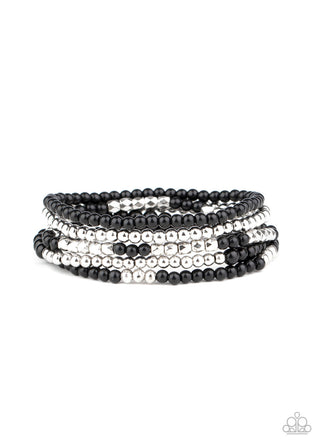 Stacked Showcase Black Paparazzi Bracelet