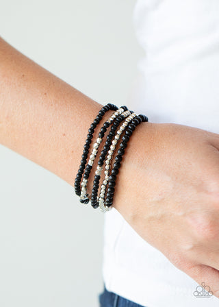 Stacked Showcase Black Paparazzi Bracelet