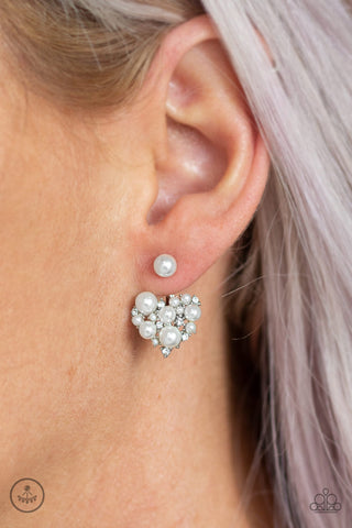 Star-Studded Success White Paparazzi Earrings