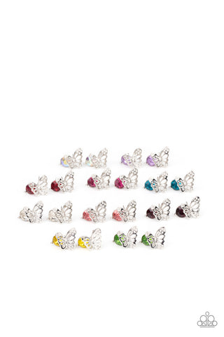 Kids' Starlet Shimmer Butterfly Rhinestone Post Earrings Set