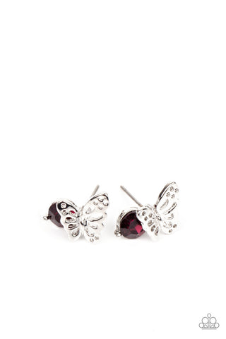 Kids' Starlet Shimmer Butterfly Rhinestone Post Earrings Set