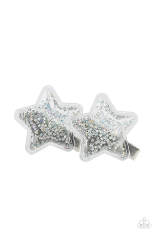 Stellar-ista Silver Paparazzi Hair Clip