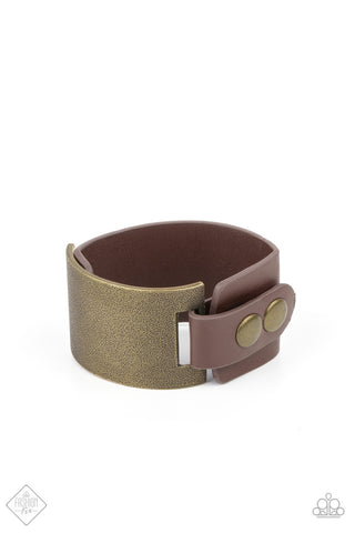 Studded Synchronism Brass Paparazzi Bracelet