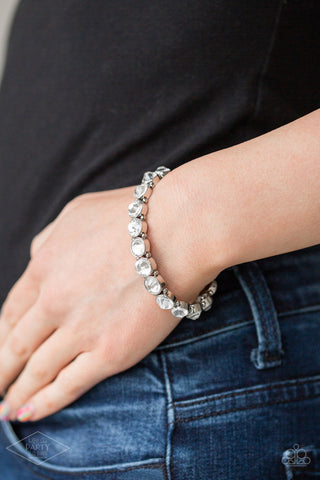 Sugar-Coated Sparkle White Paparazzi Bracelet