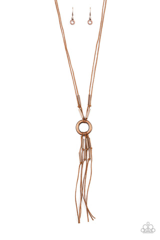 Tasseled Trinket Copper Paparazzi Necklace