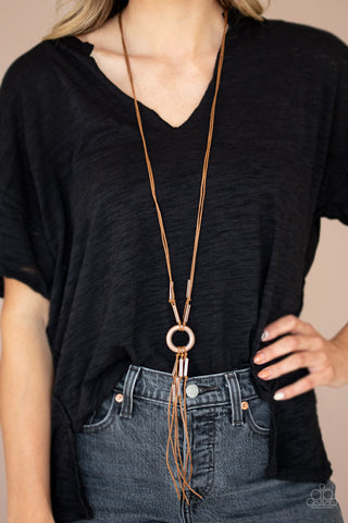 Tasseled Trinket Copper Paparazzi Necklace