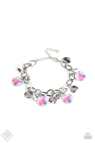 Teasingly Tie Dye Pink Multi Paparazzi Bracelet- October 2020 Sunset Sightings
