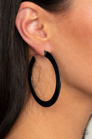 The Inside Track Black Paparazzi Earrings