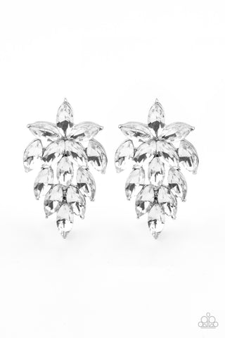 They See Me GLOWIN White Paparazzi Earrings
