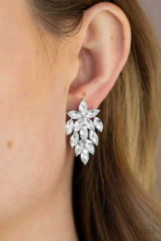 They See Me GLOWIN White Paparazzi Earrings
