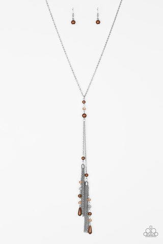 Timeless Tassels Brown Paparazzi Necklace