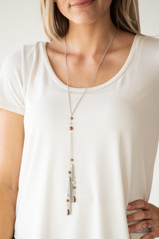 Timeless Tassels Brown Paparazzi Necklace