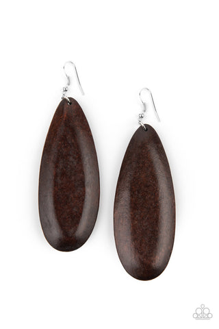 Tropical Ferry Brown Paparazzi Earrings