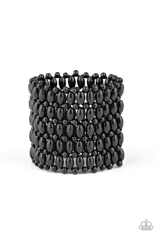 Way Down in Kokomo Black Paparazzi Bracelet