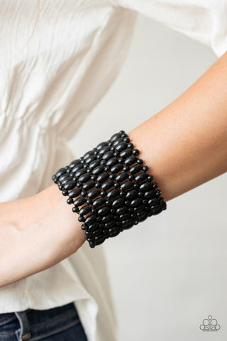 Way Down in Kokomo Black Paparazzi Bracelet