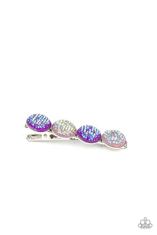 When GLEAMS Come True - Purple - and Pink Iridescent Gem Paparazzi Hair Clip