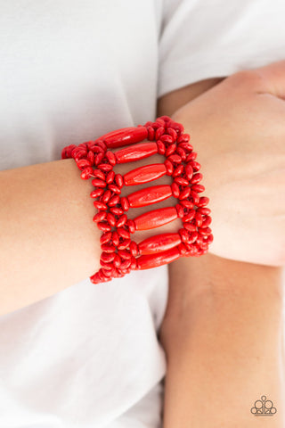 Barbados Beach Club Red Paparazzi Bracelet