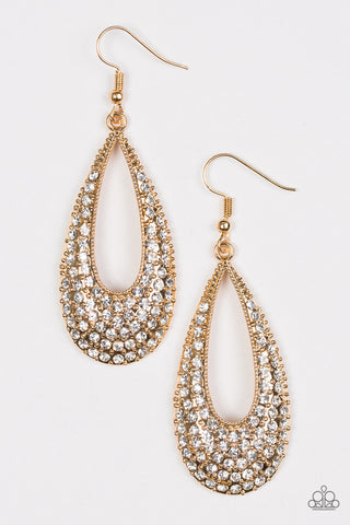 Big-Time Spender Gold Paparazzi Earrings