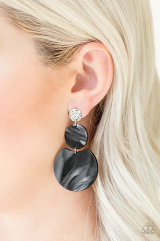 Miami Mariner Black Paparazzi Earrings