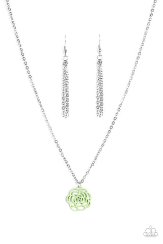 Blossom Bliss Green Paparazzi Necklace