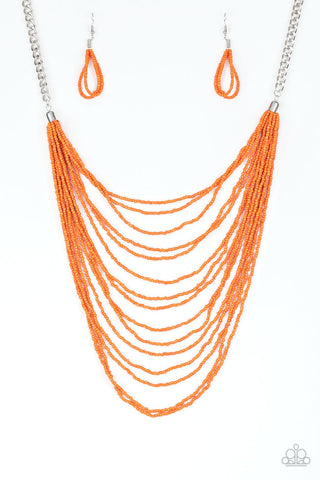 Bora Bombora Orange Paparazzi Necklace