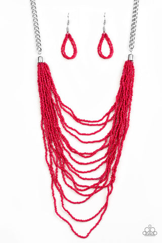 Bora Bombora Red Paparazzi Necklace