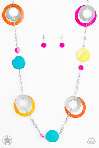 Kaleidoscopically Captivating - Multi - Colorful Ring Paparazzi Long Necklace