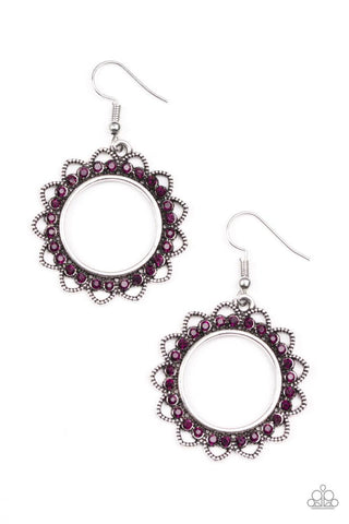 Bring Your Tambourine Purple Paparazzi Earrings