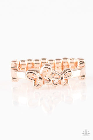 Butterfly Blessing Rose Gold Paparazzi Ring