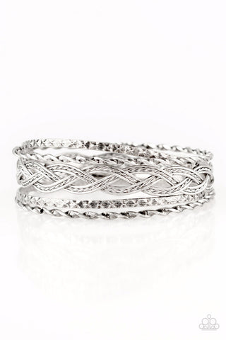 Straight Street Silver Paparazzi Bracelet