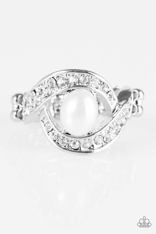 CACHE Me If You Can White Paparazzi Ring