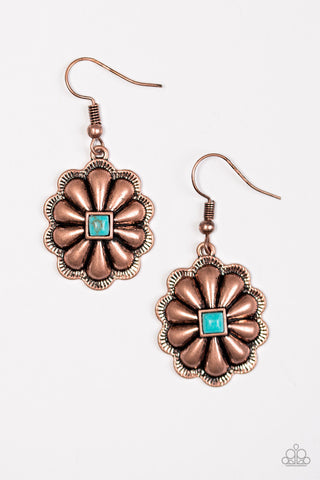 Canyon Daisy Copper Paparazzi Earrings