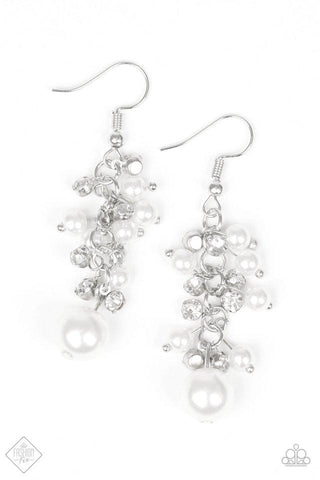 Classy Crescendo White Paparazzi Earrings