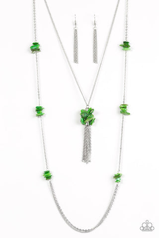 Cliff Cache Green Paparazzi Necklace