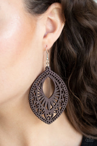 Coachella Gardens Brown Paparazzi Earrings